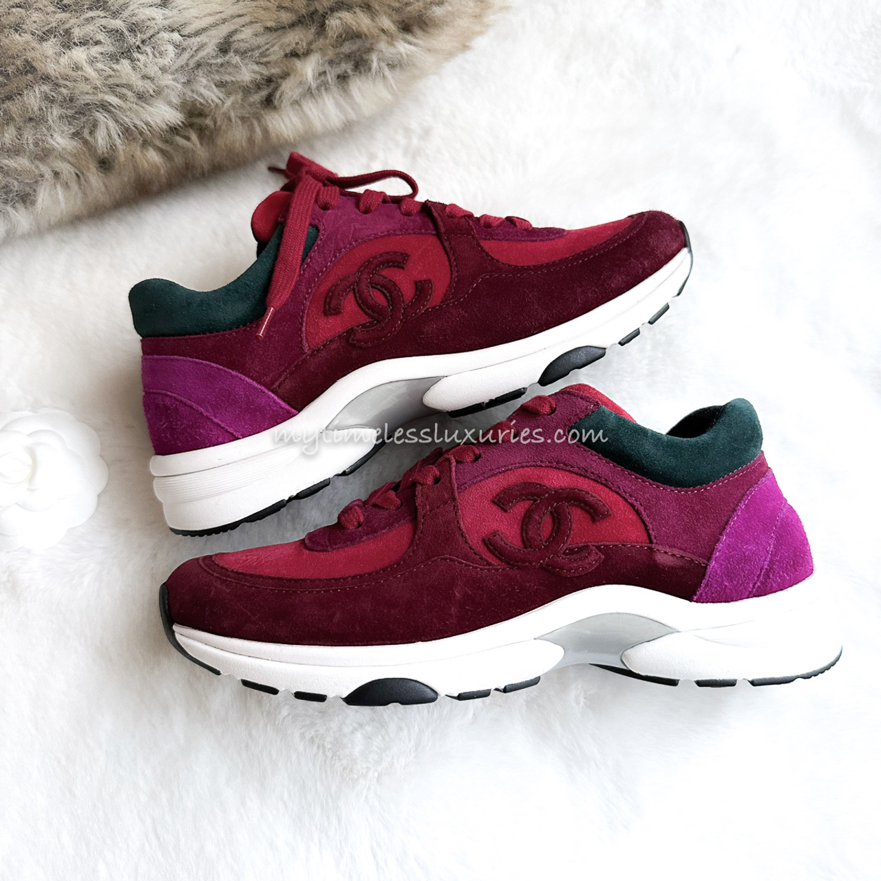 Trainers Chanel Pink size 37 EU in Suede - 33531646