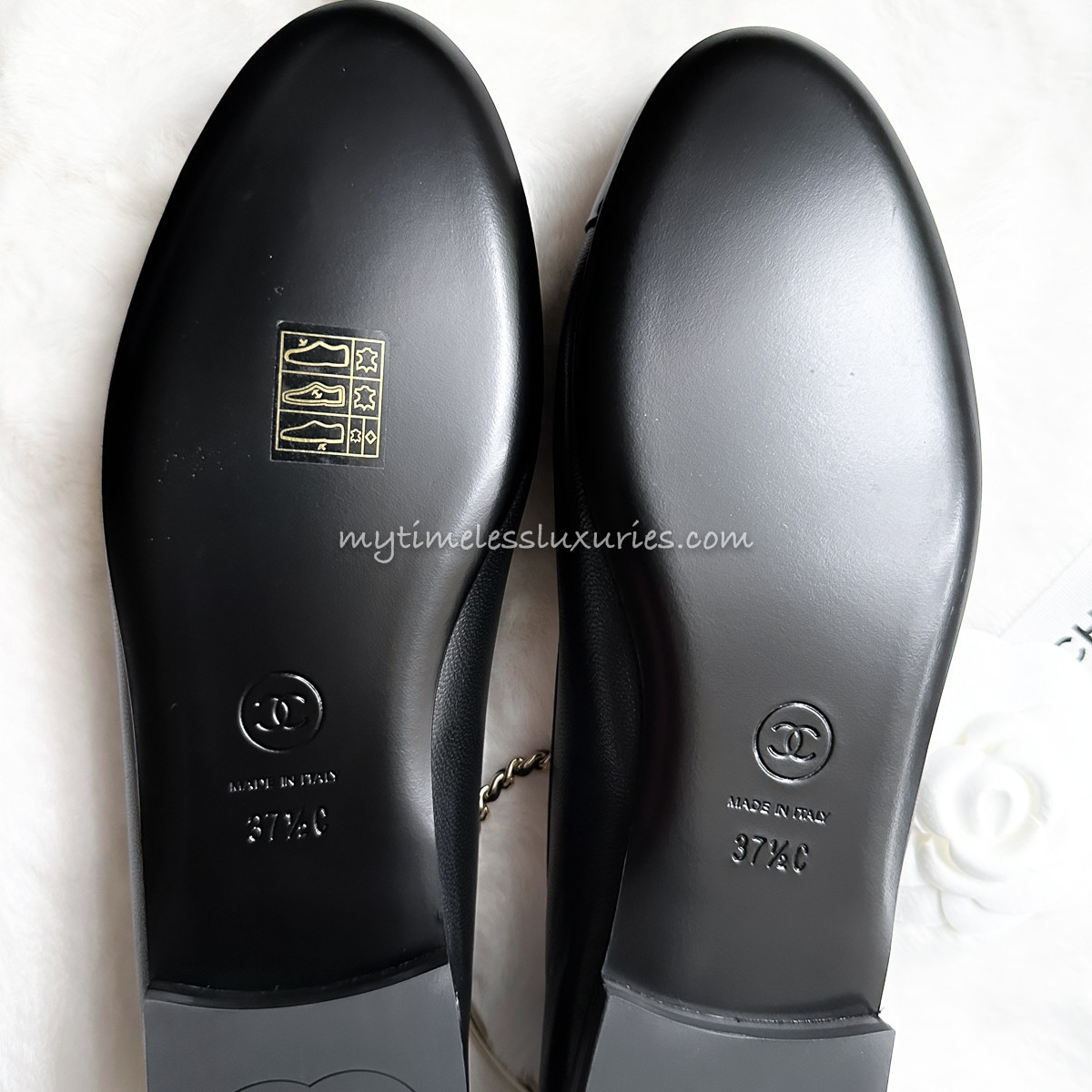 CHANEL 22S Ballerina Flat with Anklet & Charm 37.5 *New - Timeless