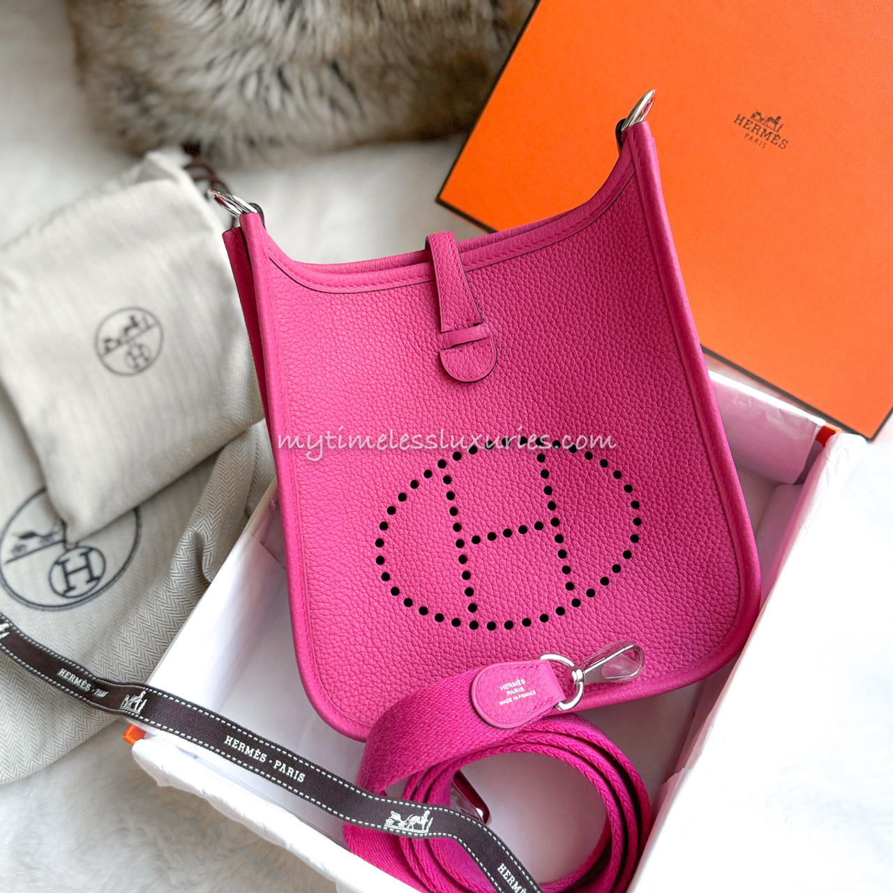 Hermès Mini Evelyne Leather Handbag
