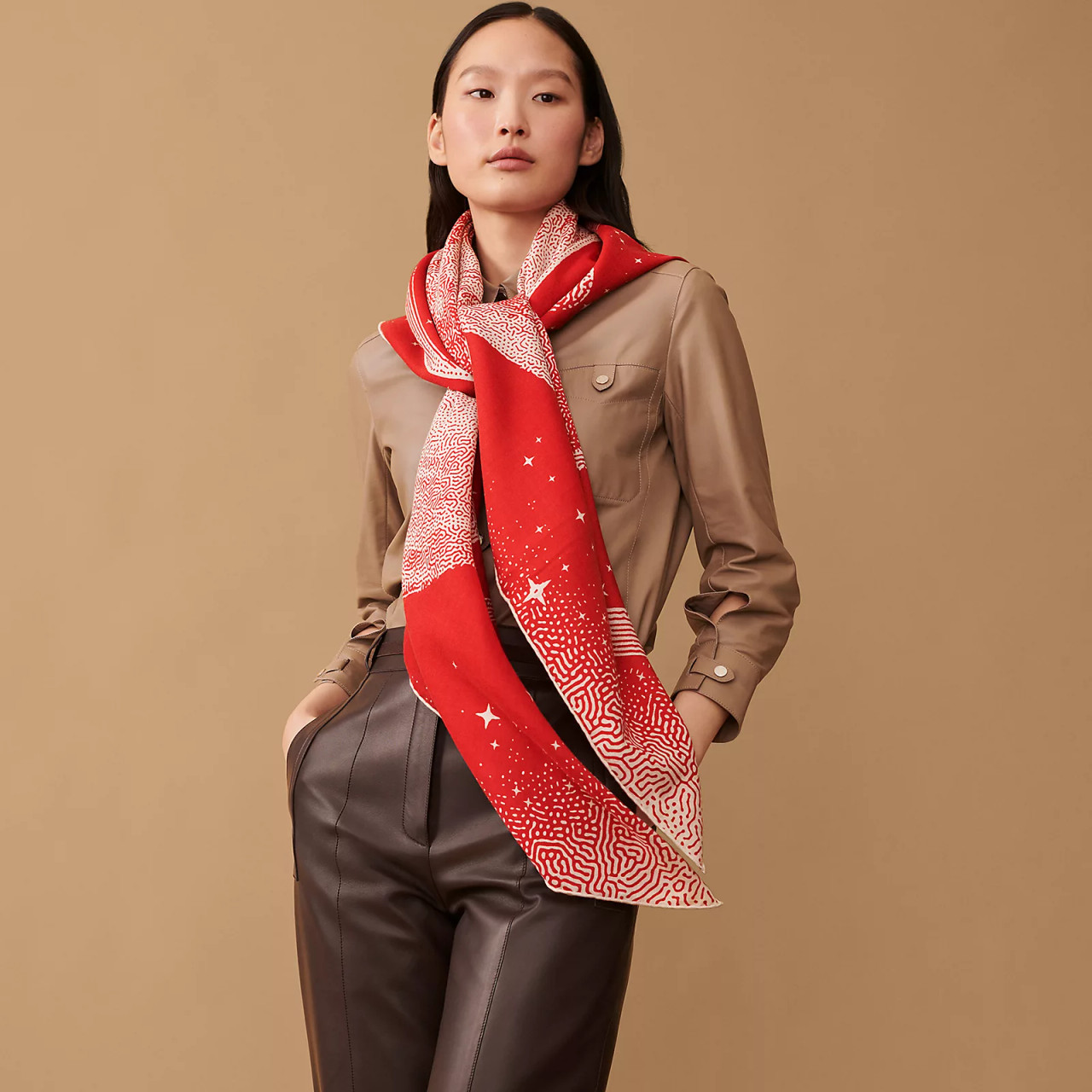 HERMES 'Clair de Lune' Cashmere/ Silk Shawl 140 *New
