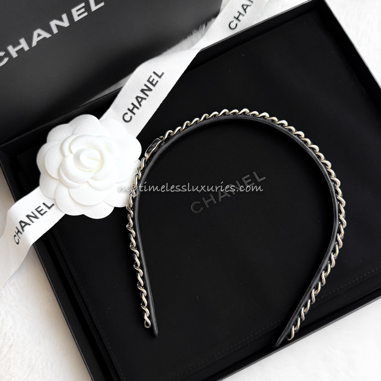 Chanel Black Quilted Vintage Headband - Vintage Lux