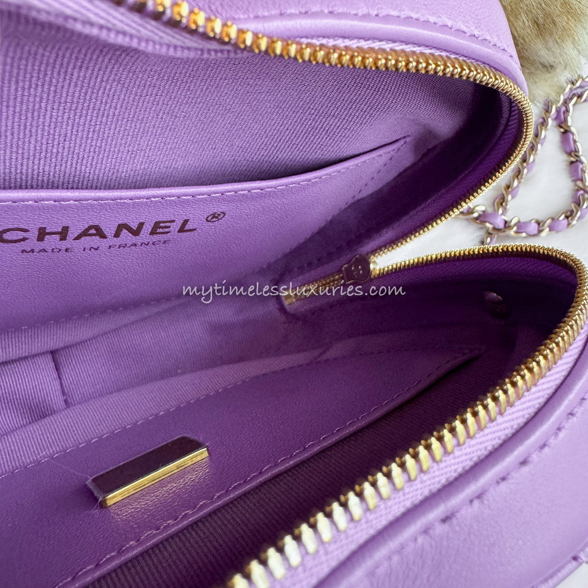 CHANEL 22S Purple 'CC in Love' Heart Bag - Timeless Luxuries