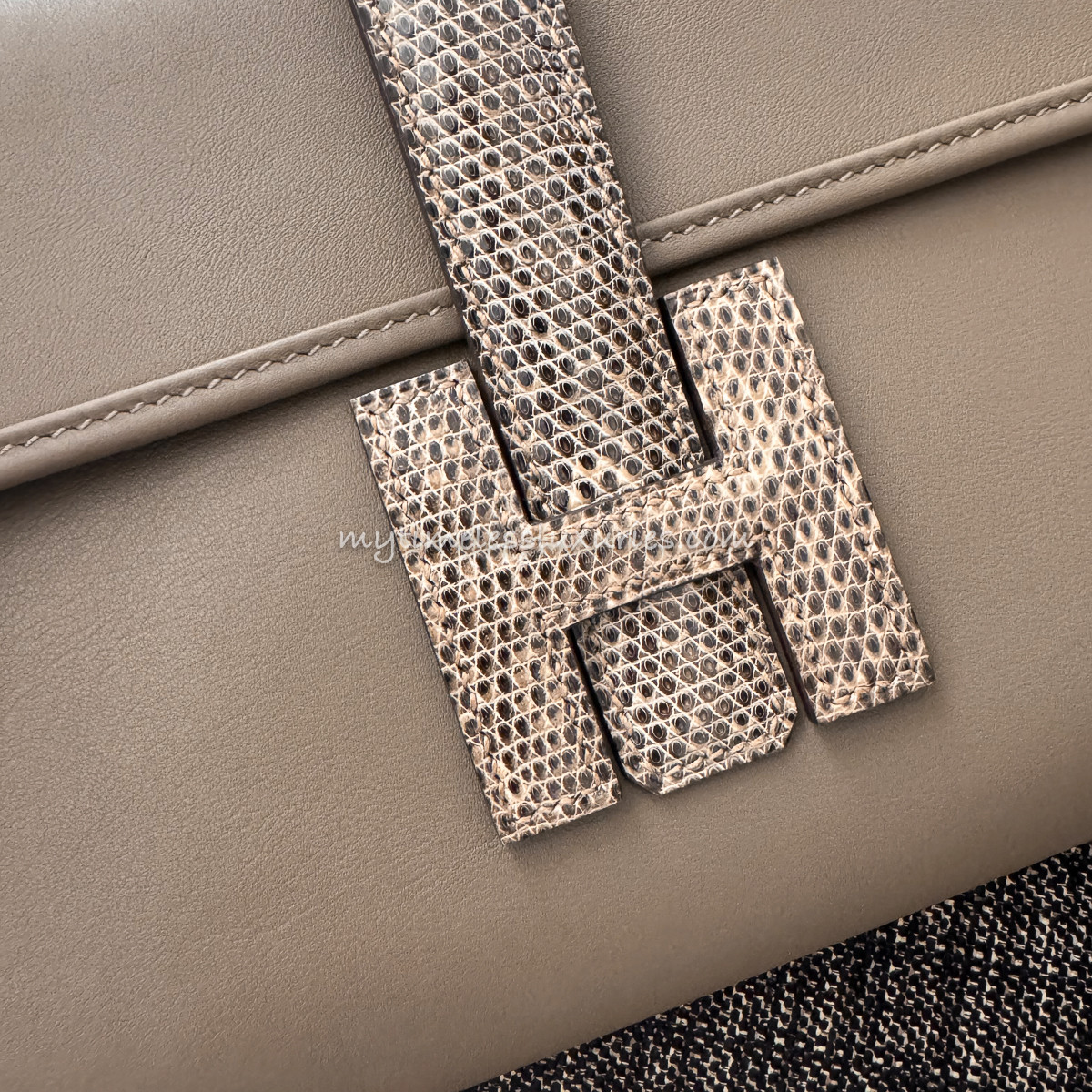 HERMES Jige Elan 29 Touch Etoupe/ Desert Ombre Lizard - Timeless