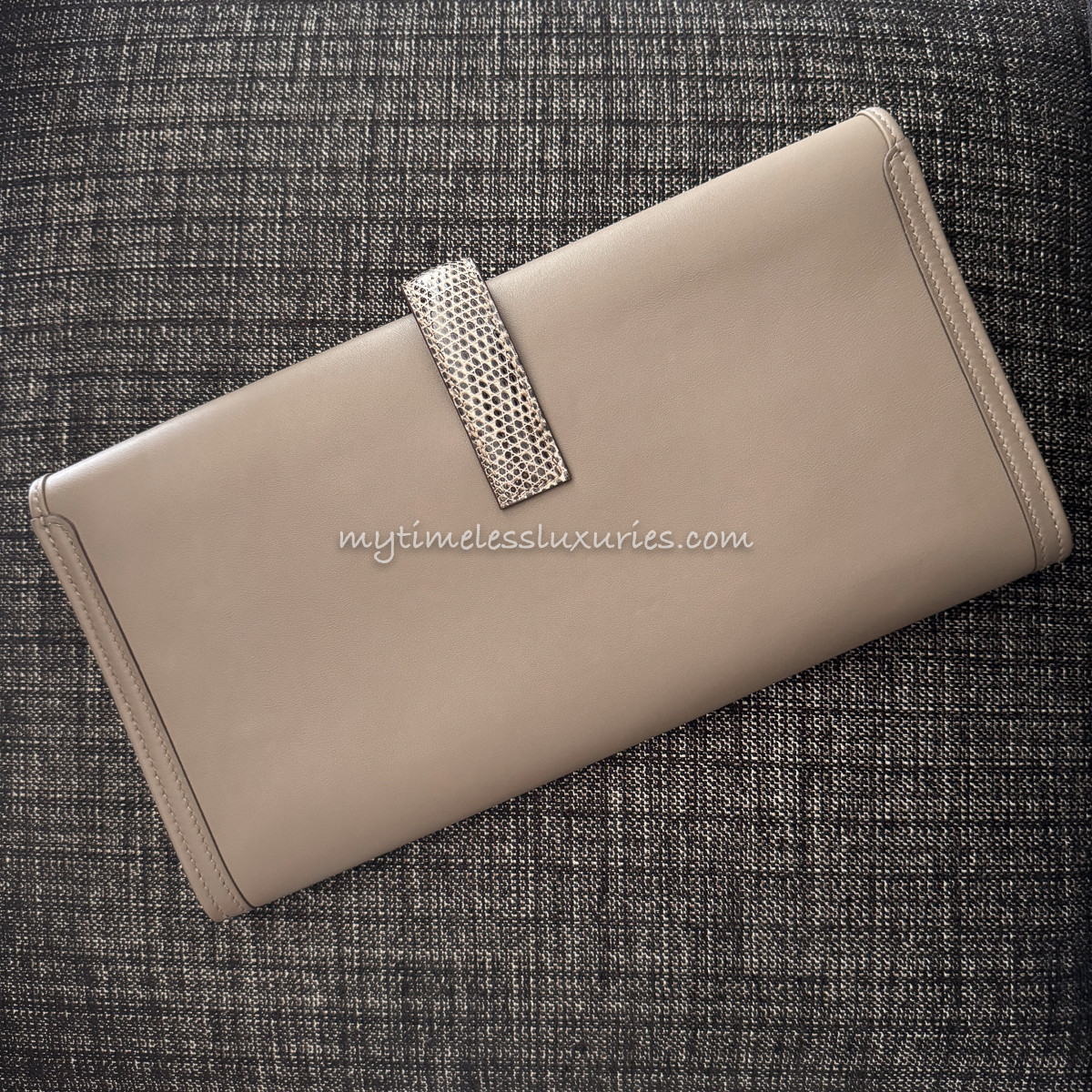 HERMES Jige Elan 29 Touch Etoupe/ Desert Ombre Lizard - Timeless