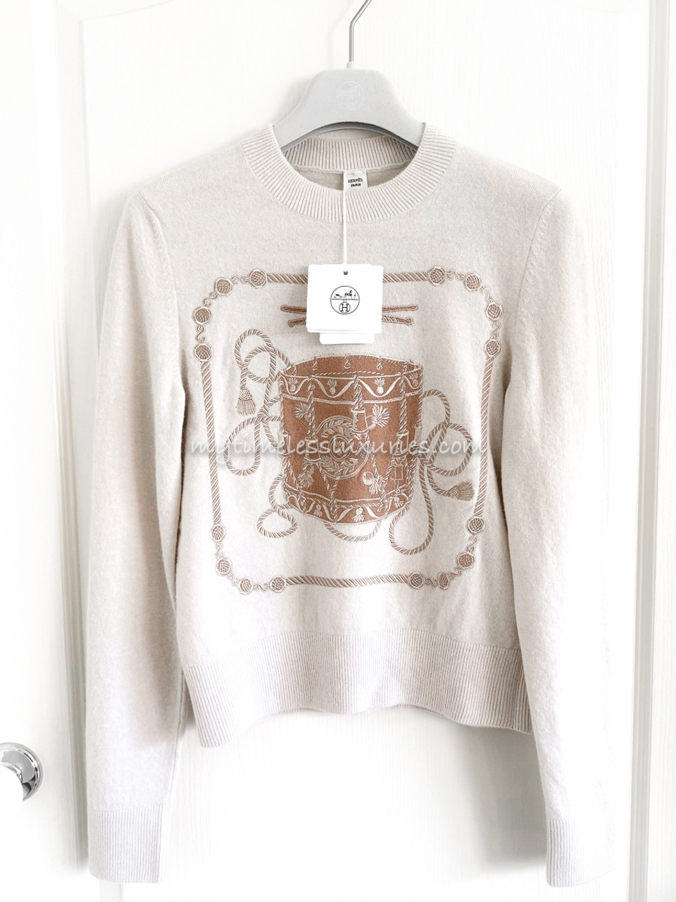 HERMES 2023 FW 'Les Tambours' LS Sweater 34 *New - Timeless Luxuries