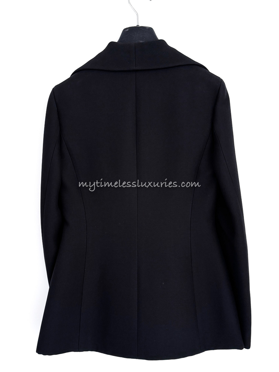 【Dior】double breasted notch lapel bar jacket【ランク:A】 DIOR Bar Jacket Wool/ Silk 36 Noir - Timeless Luxuries