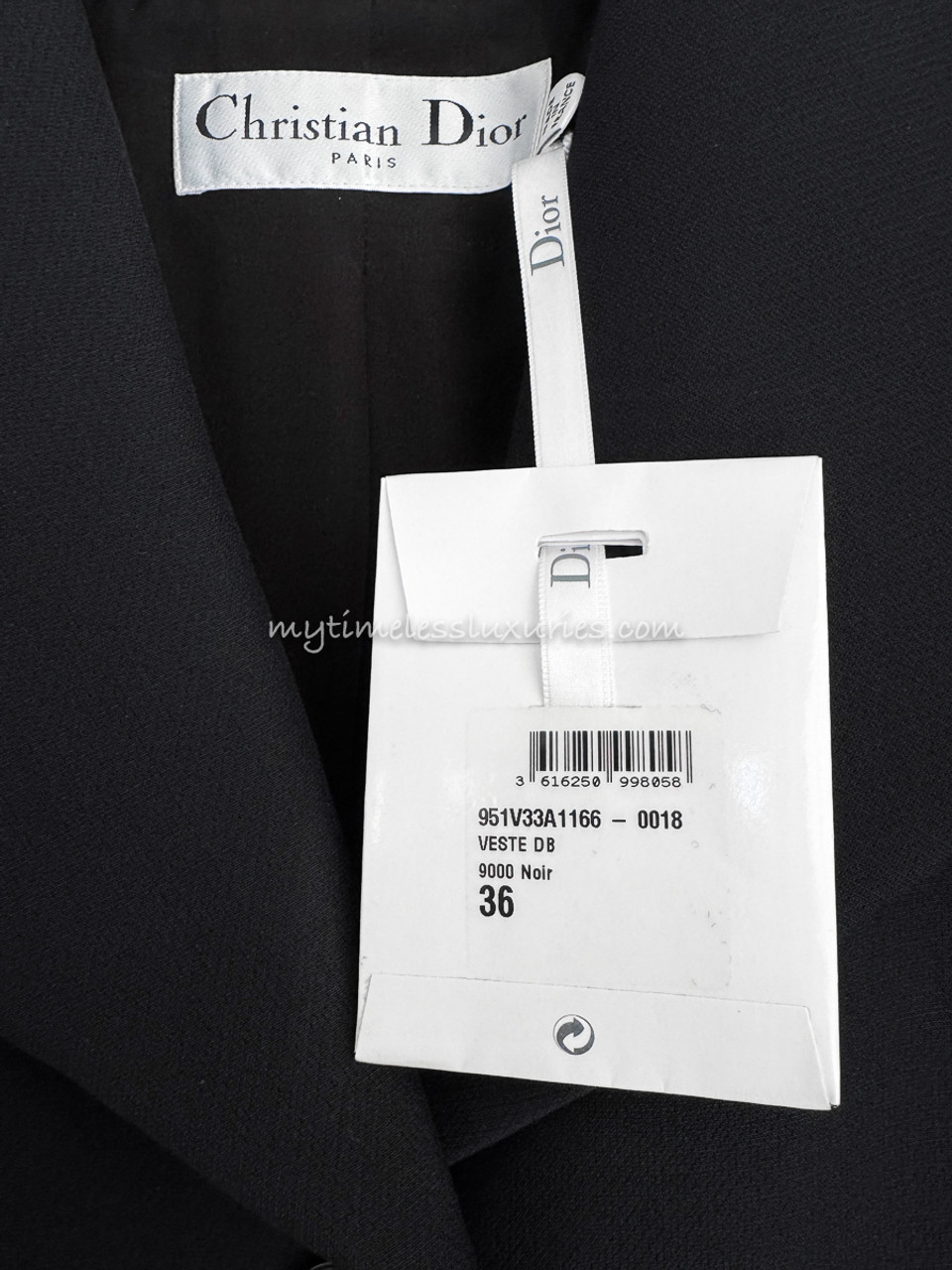 DIOR Bar Jacket Wool/ Silk 36 Noir - Timeless Luxuries