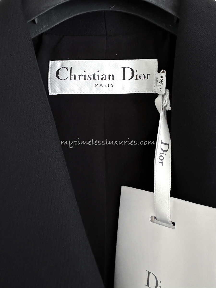 美品2023クリスチャンディオール　バージャケット　アイボリー　シルクウール36 美品2023クリスチャンディオール バージャケット アイボリー