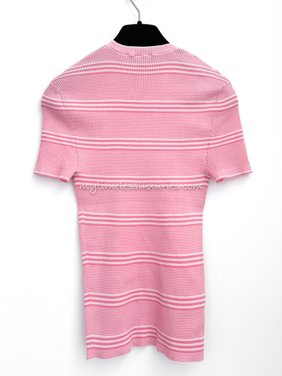 トップス CHANEL coco mark knit best 42 CHANEL Vintage 04P CC Mark Logo Knit T-shirt Top #42 Pink