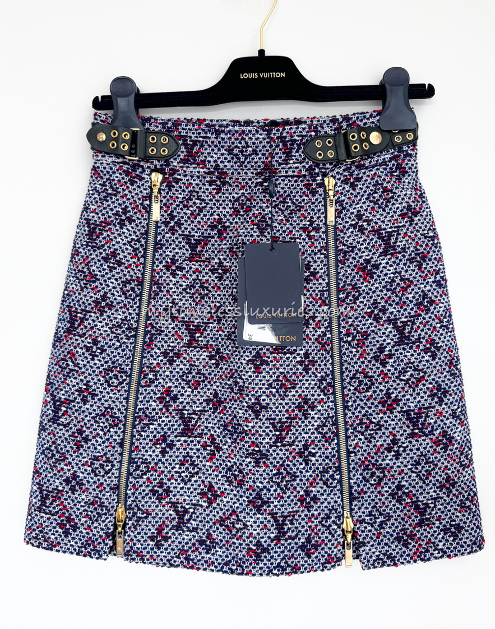 LOUIS VUITTON Monogram Skirt Zip Detail 34 *New