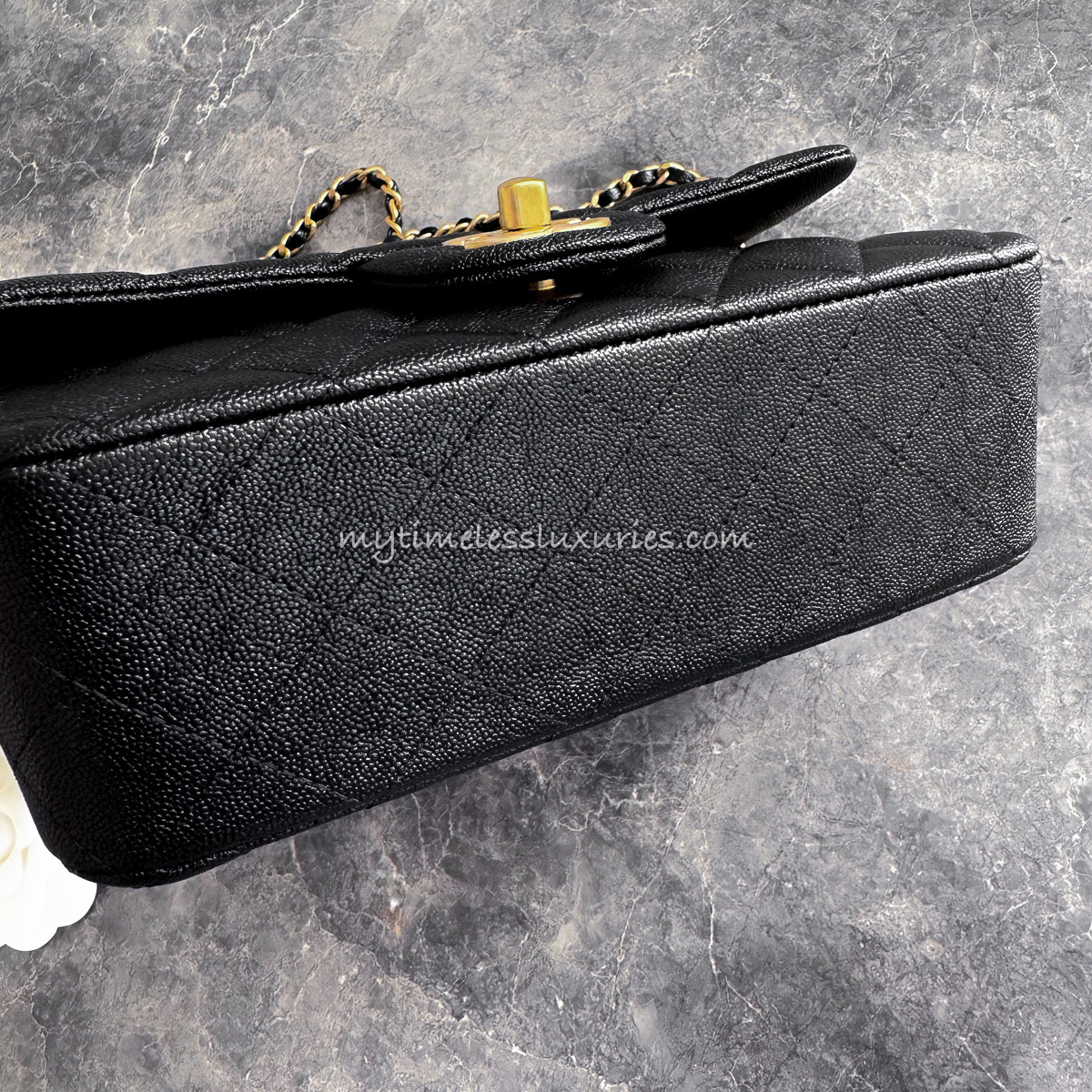 CHANEL 21S Black Caviar Mini Top Handle GHW - Timeless Luxuries