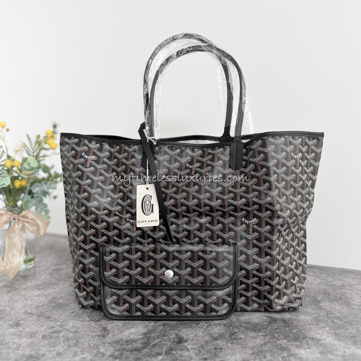 GOYARD St Louis PM Tote Bag Black *New - Timeless Luxuries 