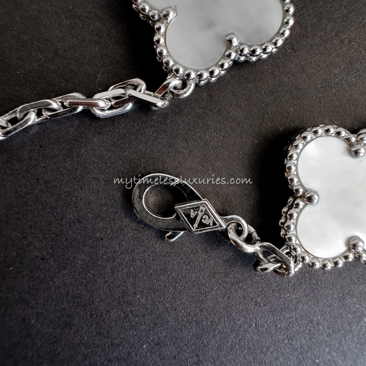 VAN CLEEF & ARPELS Vintage Alhambra Bracelet White MOP WG