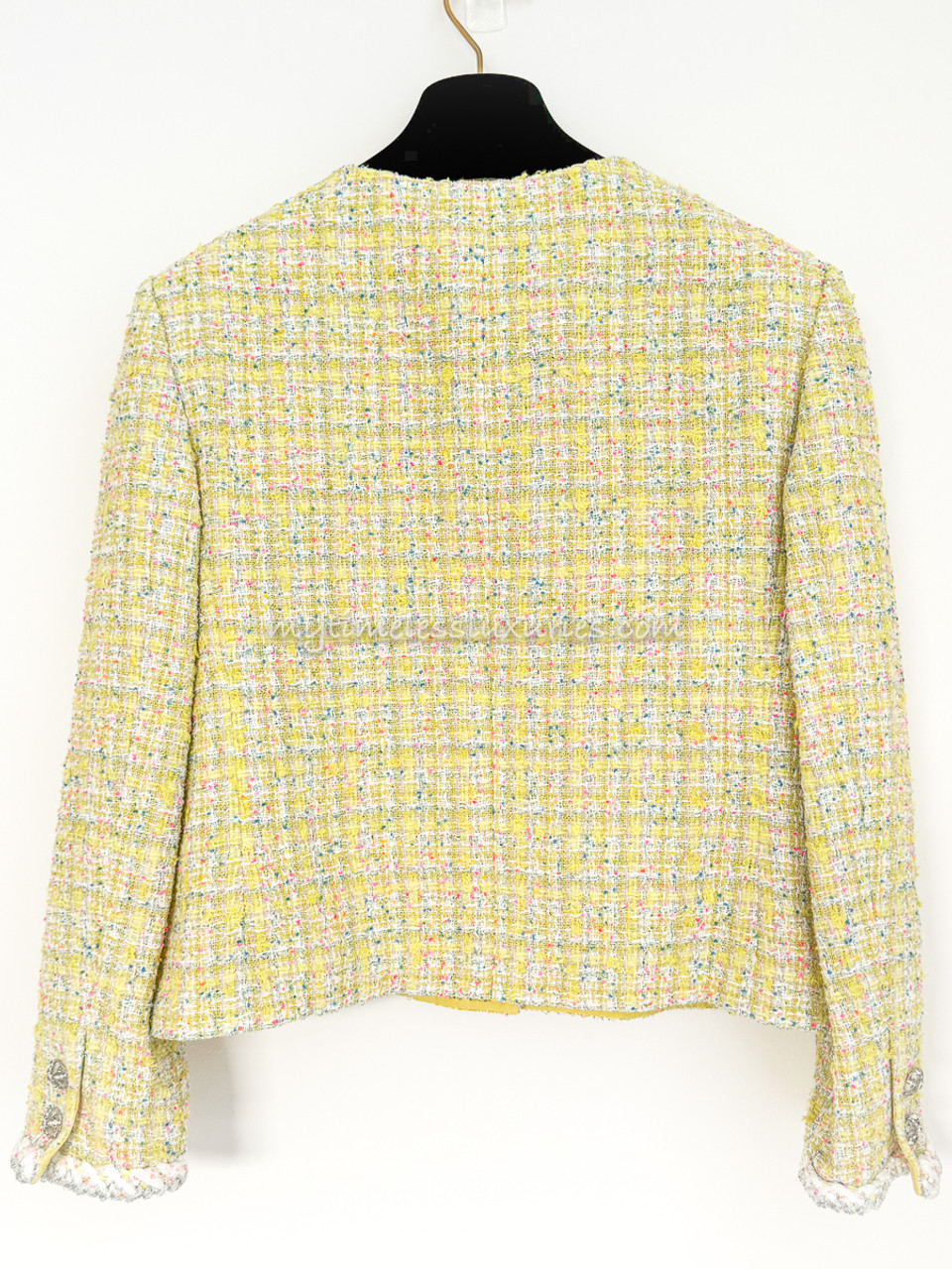 ジャケット・アウター CHANEL SS1988 Yellow Tweed Jacket 38 NWOT Chanel 19S Yellow Tweed Jacket Sz.38 | eBay