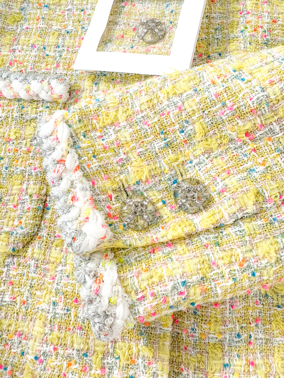 ジャケット・アウター CHANEL SS1988 Yellow Tweed Jacket 38 NWOT Chanel 19S Yellow Tweed Jacket Sz.38 | eBay