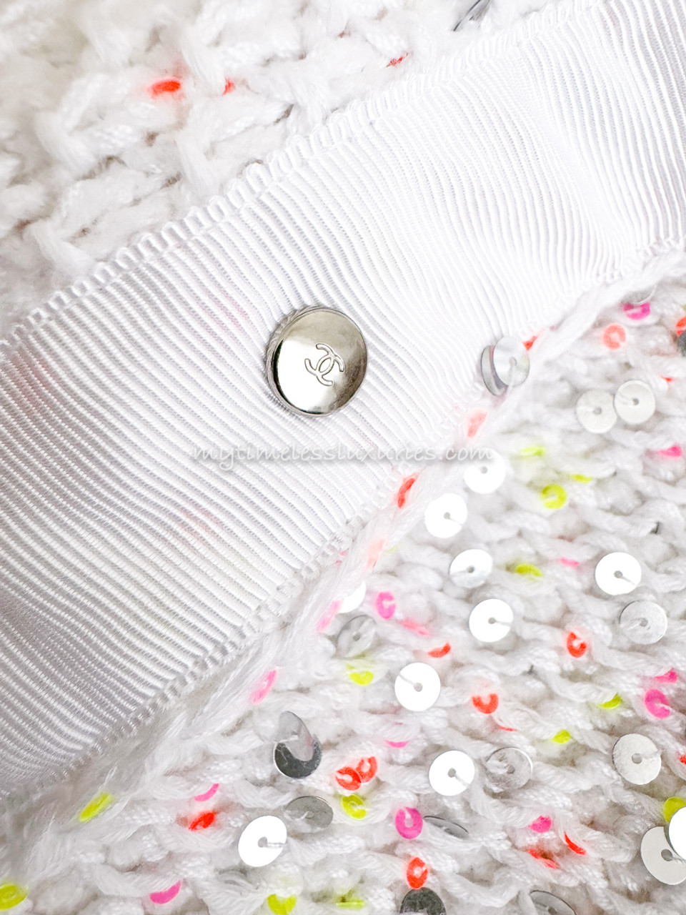 CHANEL 24P Sequin Embellished Knit Jacket *New - Timeless