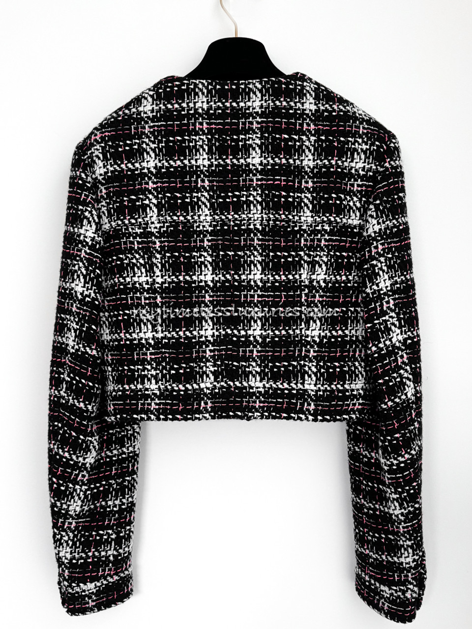 ★KHAKIPOINT★ Antique Crop Tweed Jacket black P00000ZE Boucle-Tweed-Cropped-