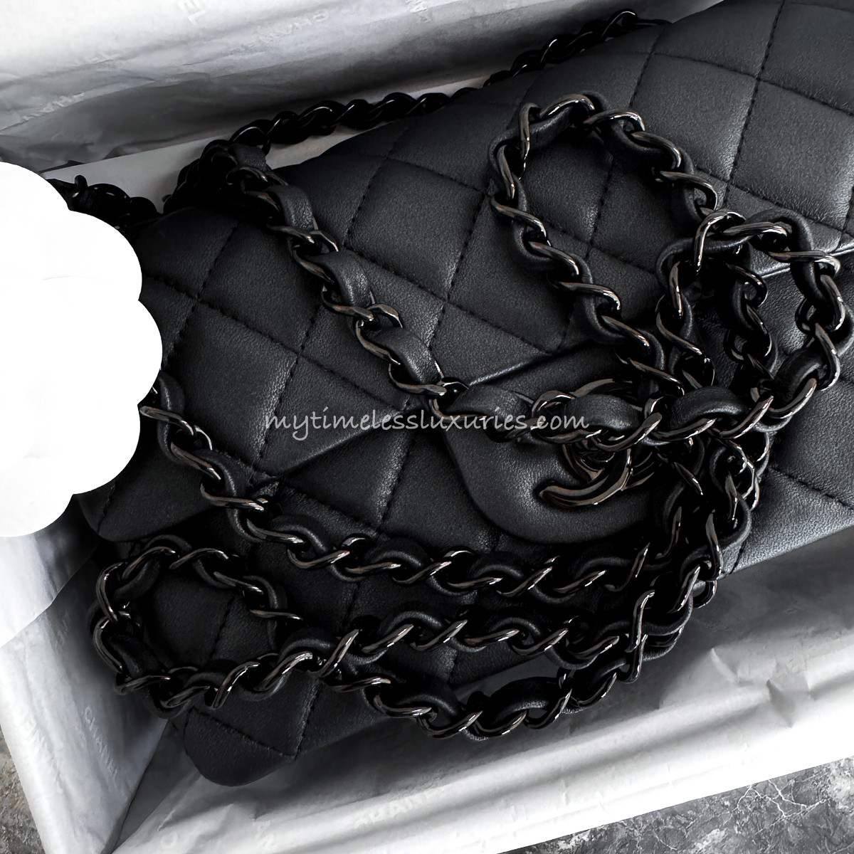 CHANEL 23B So Black Mini Flap Bag - Timeless Luxuries