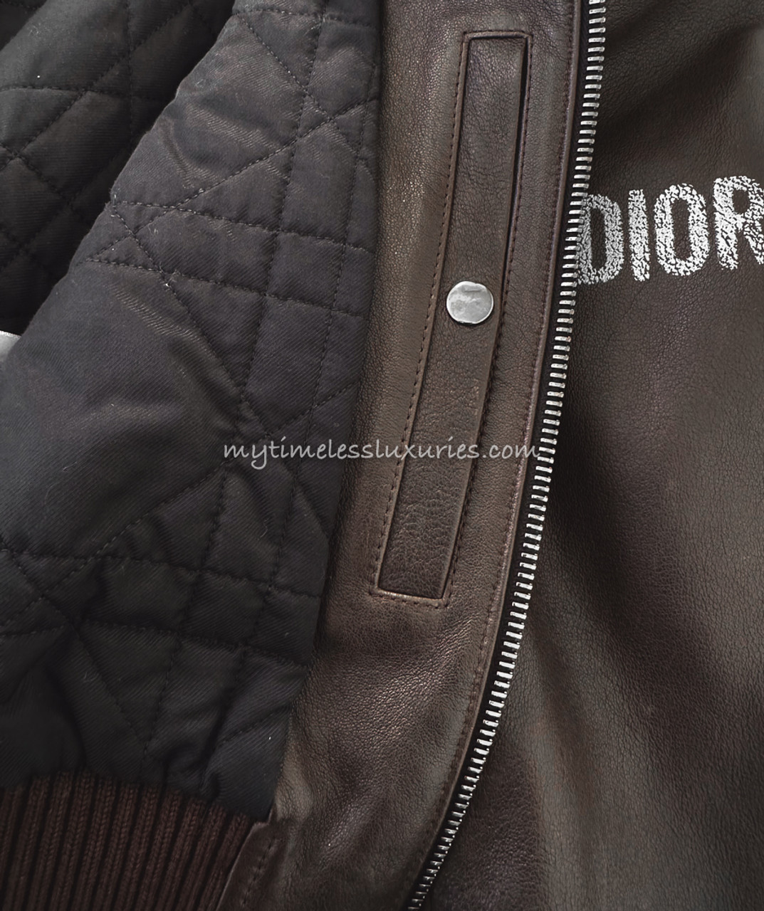 DIOR 2023 FW Leather/ Shearling Aviator Jacket - Timeless
