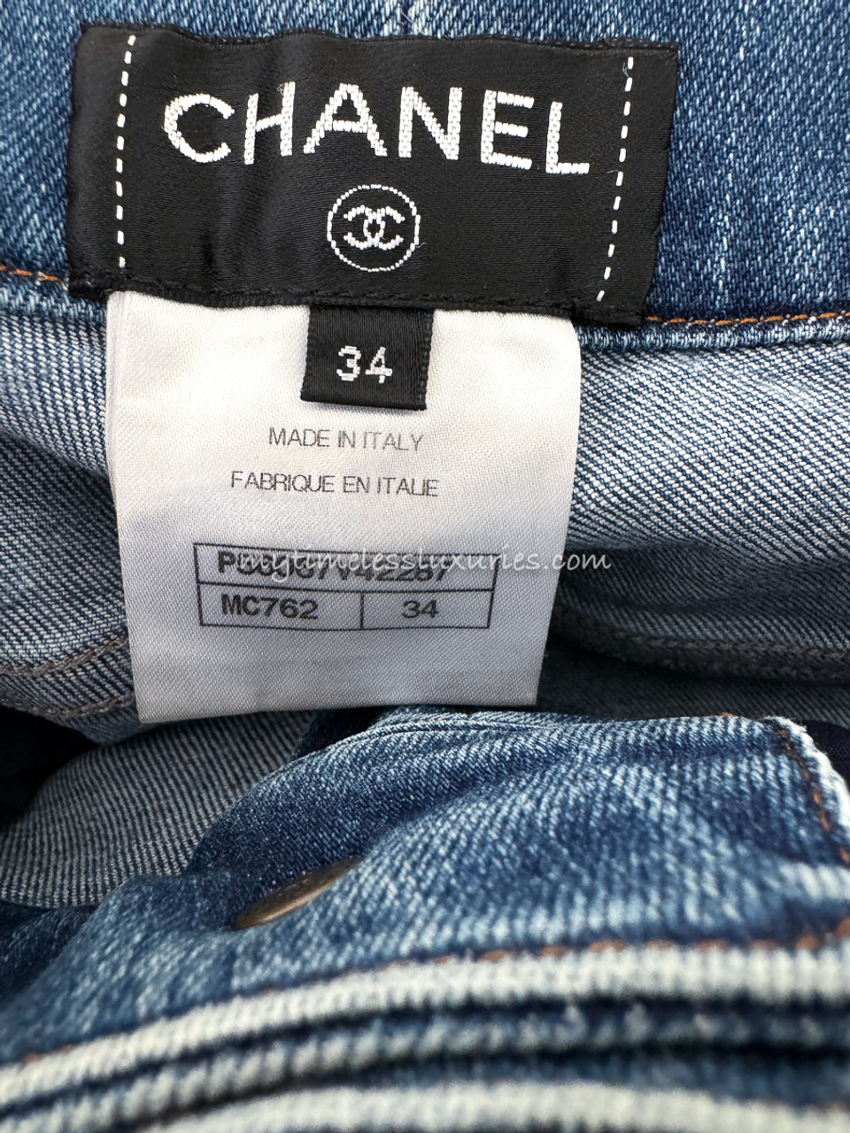 34サイズ CHANEL 17P スリム ジーンズ デニム アンクル CHANEL 17P Jeans Slim Jeans Ankle Zip 34 - Timeless Luxuries