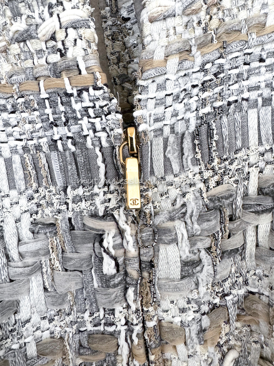 CHANEL 18C Lesage Tweed Dress Jewelled Belt 38 - Timeless Luxuries