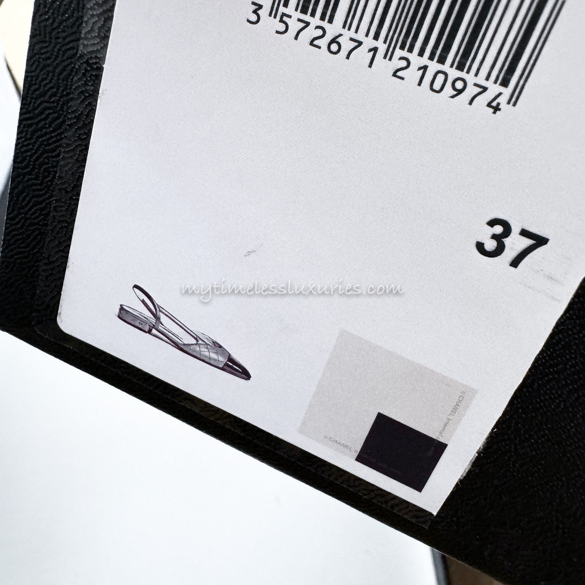 CHANEL白黒リボン2ロール200m CHANEL Two Tone Quilted Slingback Flat White/ Black 37 *New