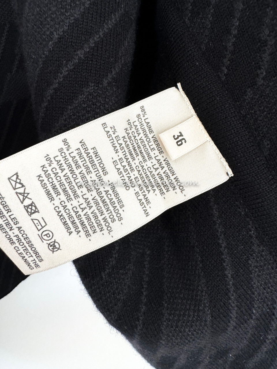 HERMES Reversible Knit Jacket Noir 36 *New - Timeless Luxuries