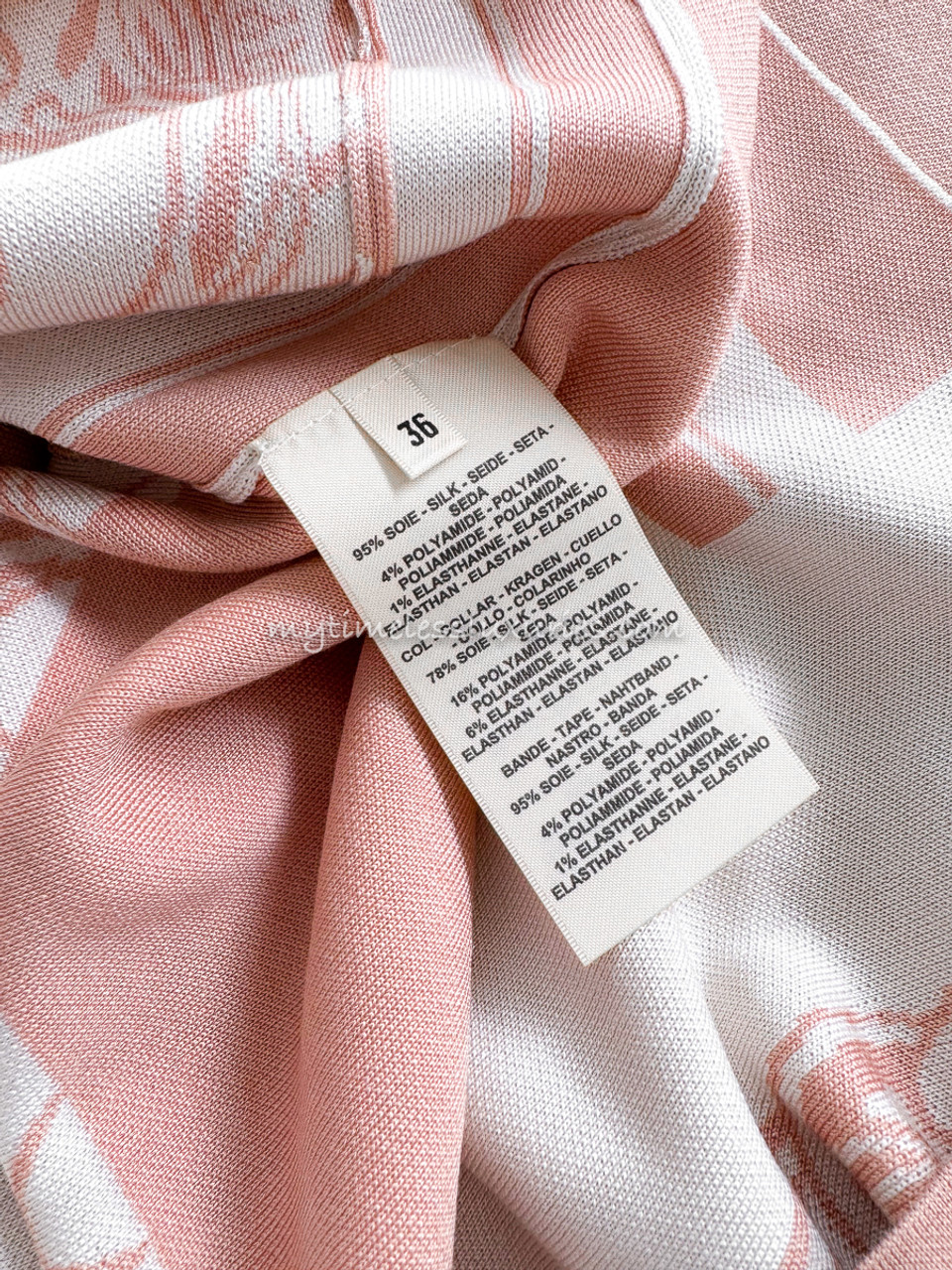 HERMES★YD Rose Pierre En Desordre Twillaine Dress NWT HERMES YD Rose Pierre En Desordre Finesse Twillaine