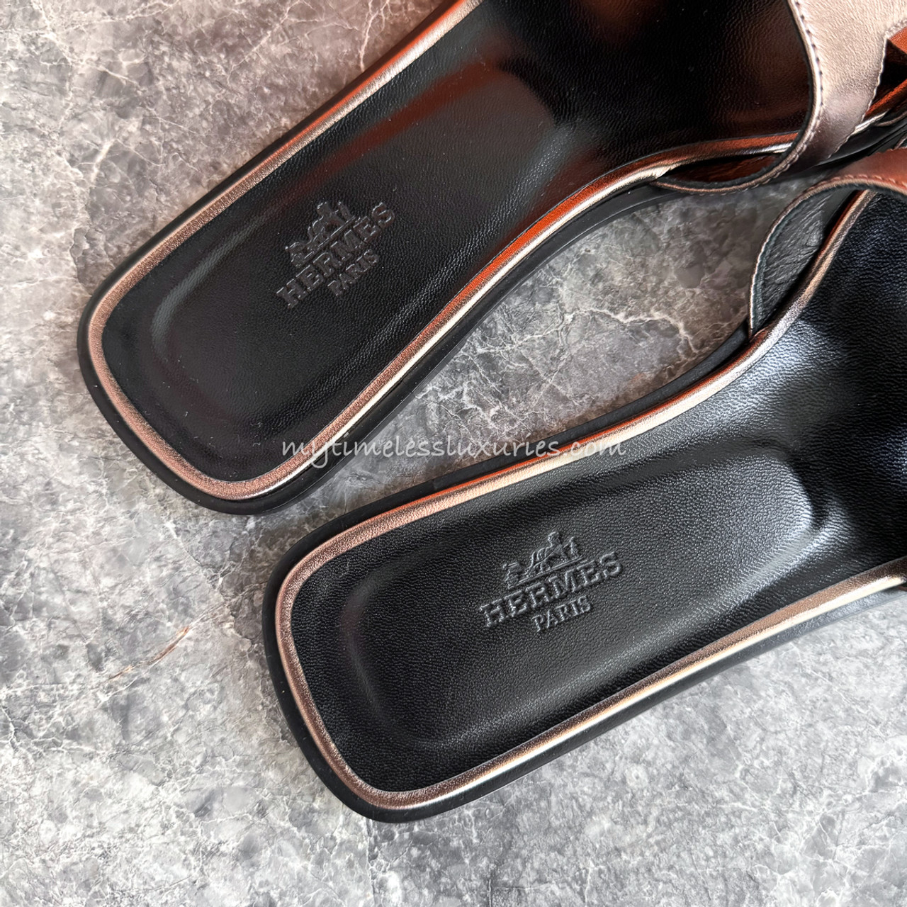 HERMES Oran Sandals 38 Bronze *New - Timeless Luxuries