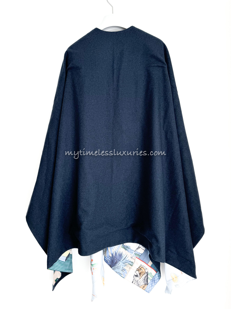 【寒色】HERMES ポンチョ リバーシブル ニューリブリス petit h HERMES Petit H Reversible Cape *New - Timeless Luxuries