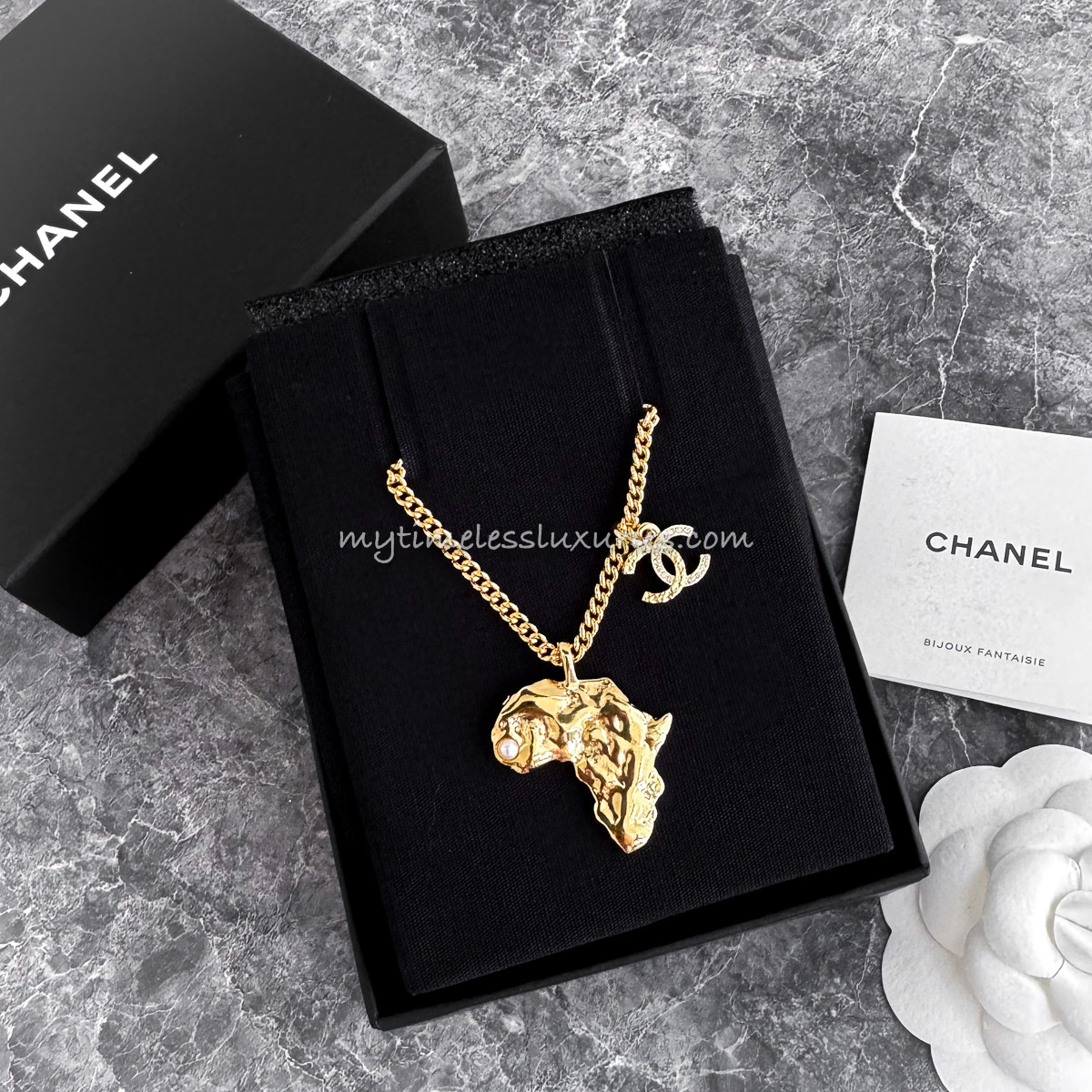 CHANEL 23A Africa Necklace Pearl Crystals *New - Timeless Luxuries