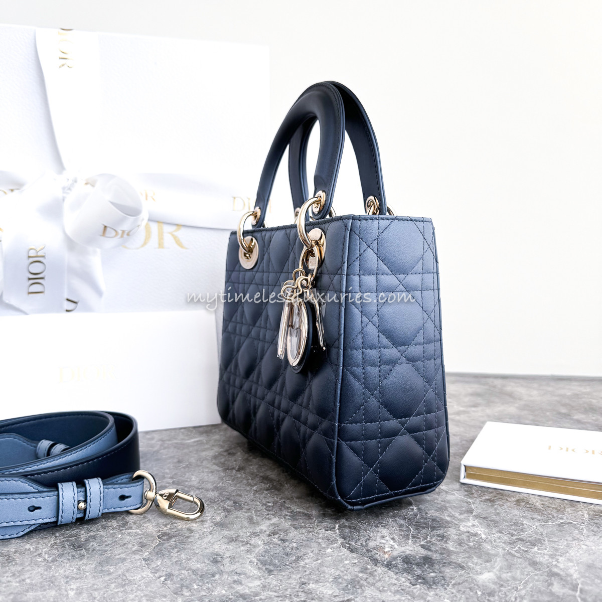 DIOR Small Lady Dior MyABCDior Blue Ombre *New - Timeless Luxuries