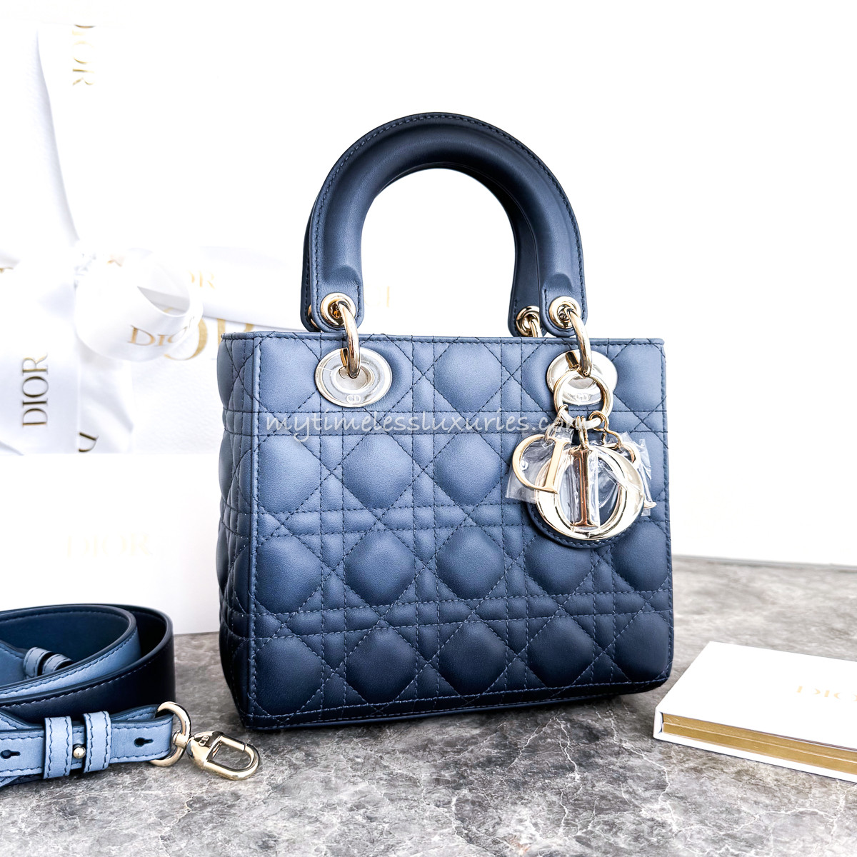 DIOR Small Lady Dior MyABCDior Blue Ombre *New - Timeless Luxuries