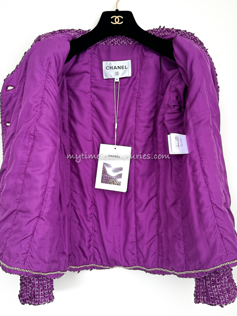 CHANEL 21C Purple Tweed Jacket 36 *New - Timeless Luxuries