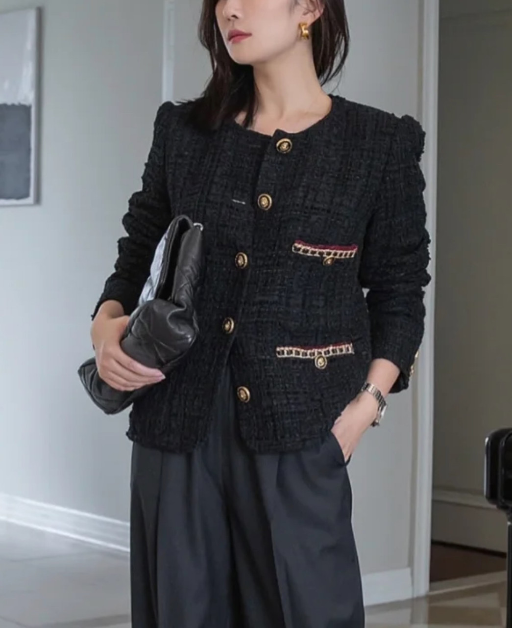 CHANEL 21A Metiers d'Art Little Black Jacket 34 - Timeless