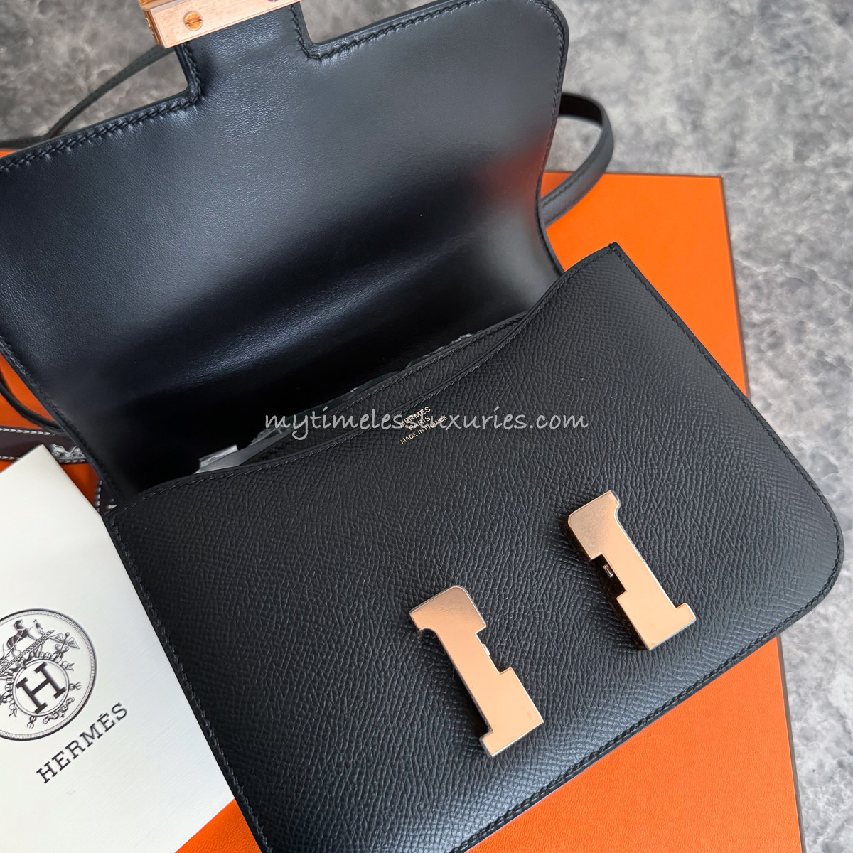 HERMES Constance Mini 18 Noir RGHW - Timeless Luxuries
