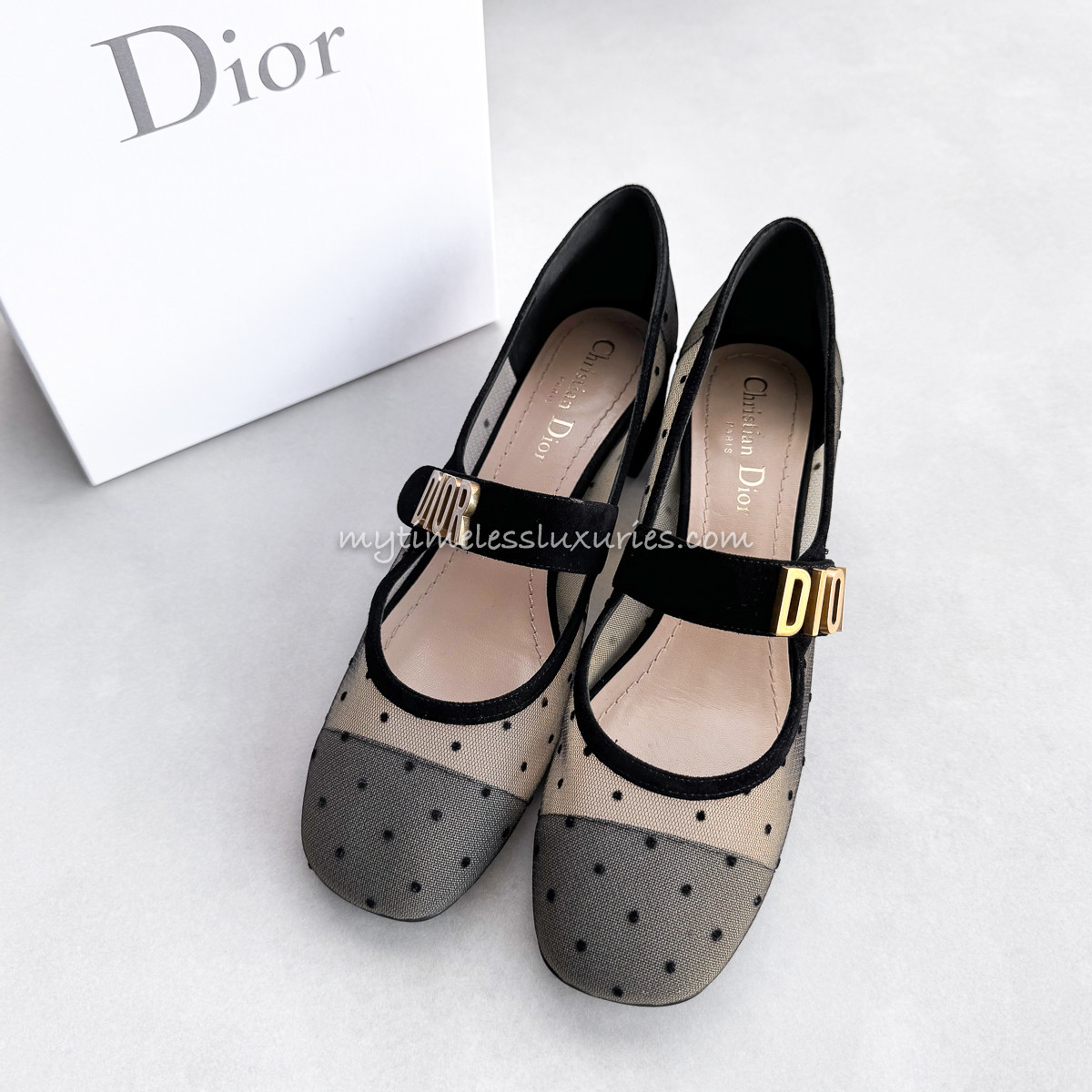 Dior クリスチャンディオール BABY-D ドット メッシュ 36 23cm Dior クリスチャンディオール BABY-D ドット メッシュ 36 23cm Dior