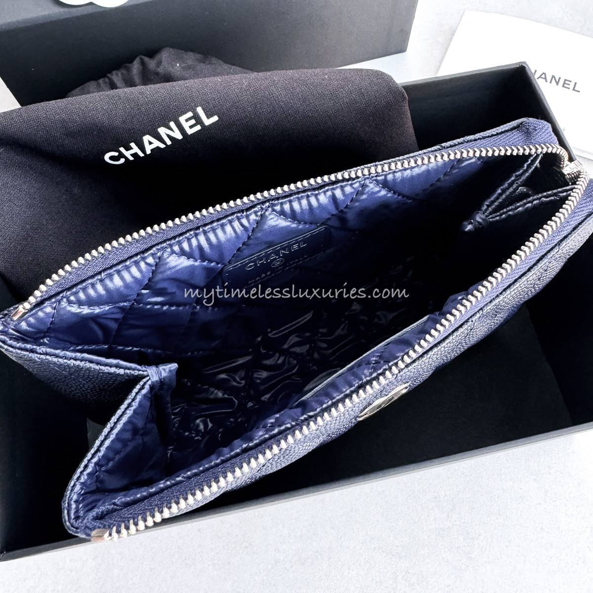 CHANEL VVIP Exclusive Zip Pouch/ Cosmetic Case *New - Timeless