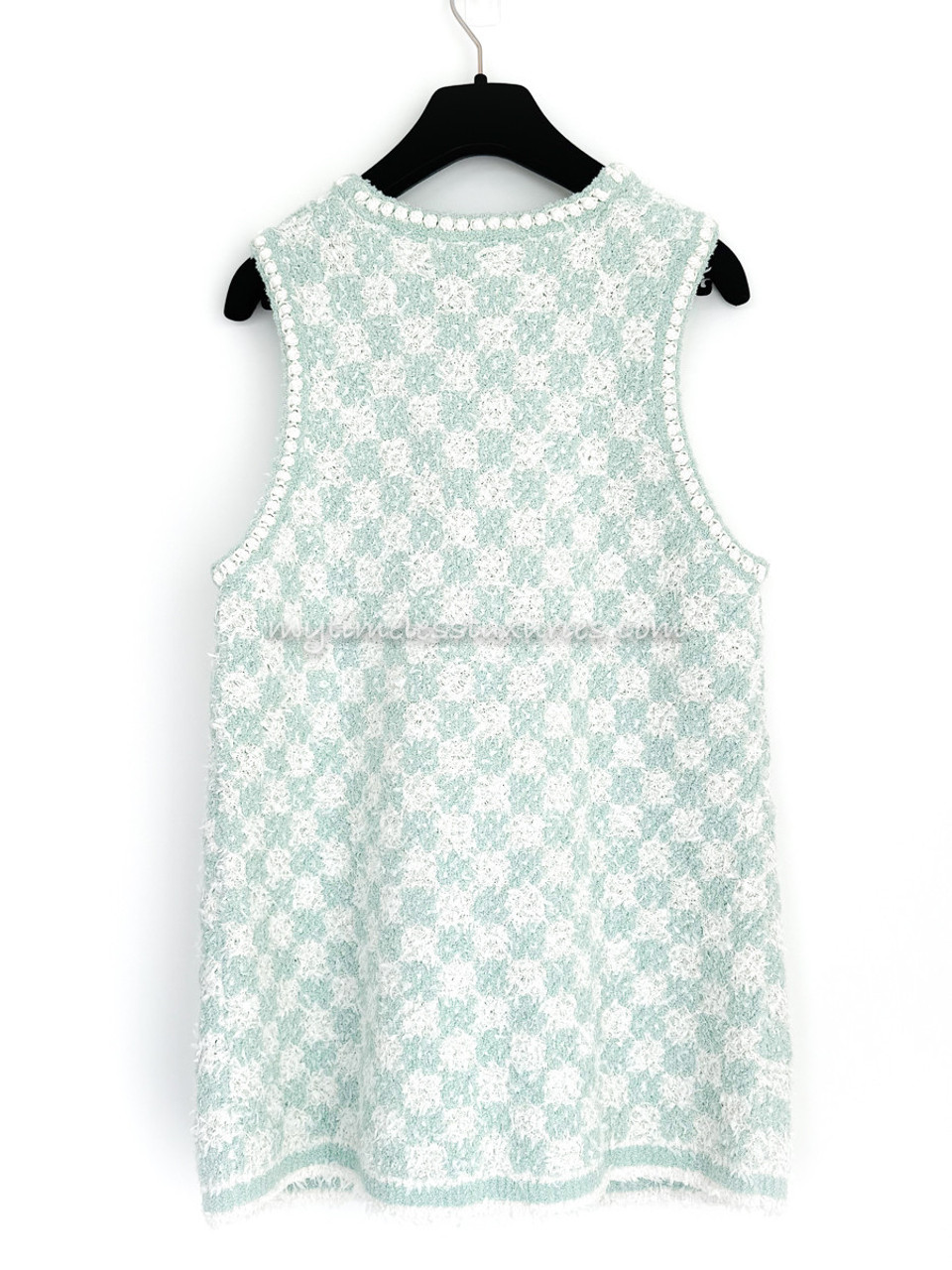 プラージュ PAN silk pearl knit vest CHANEL 23P Knit Vest Pearl Buttons 34 *New