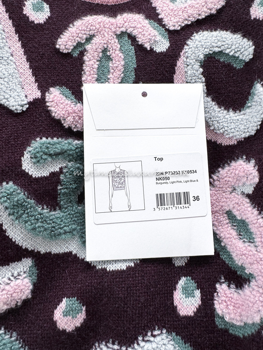 CHANEL 22N ニット ココマーク セーター 36 CHANEL 22N Coco Neige Logo Sleeveless Knit Top 36 - Timeless Luxuries