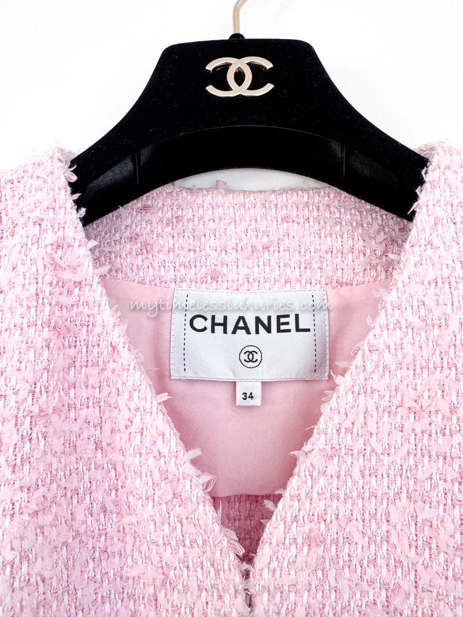 CHANEL 21C Fantasy Tweed Jacket 34 Pink - Timeless Luxuries
