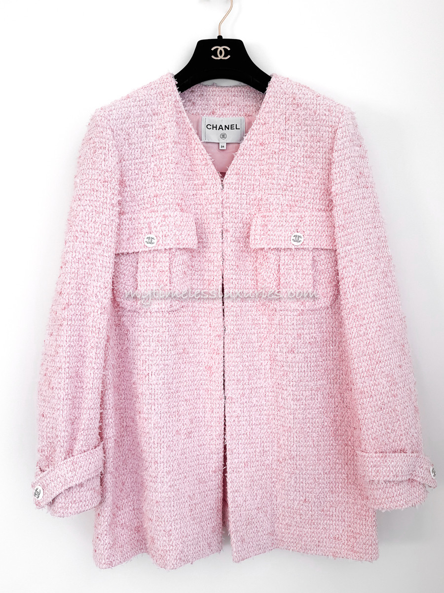 CHANEL 21C Fantasy Tweed Jacket 34 Pink - Timeless Luxuries