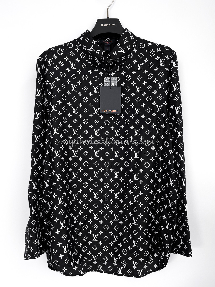 LOUIS VUITTON Monogram Silk Shirt + Shorts 38 *New - Timeless Luxuries
