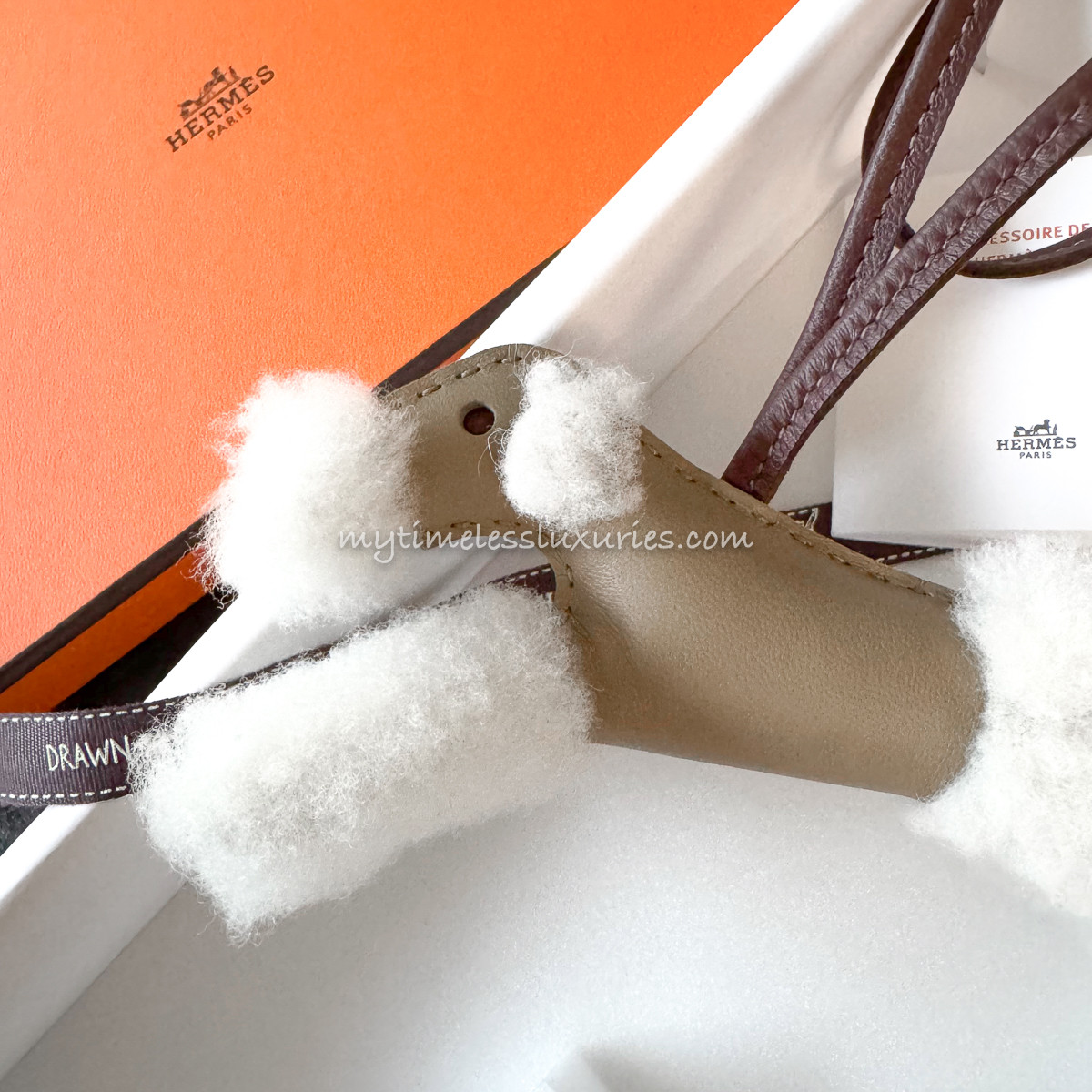 HERMES 2025 Budy Charm Ecru/ Beige Marfa/ Terre *New - Timeless