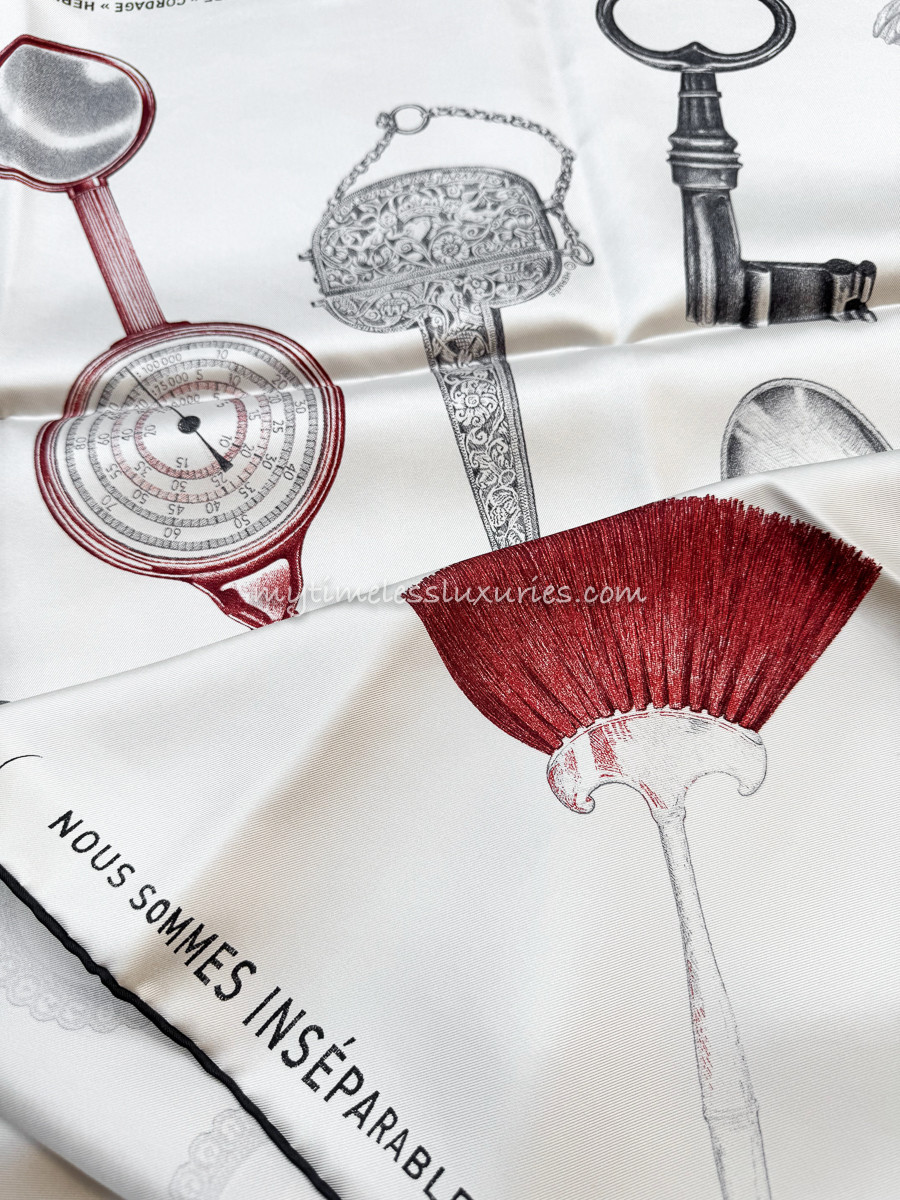 エルメス スカーフ カレ90 いつも一緒 Nous Sommes Inseparables