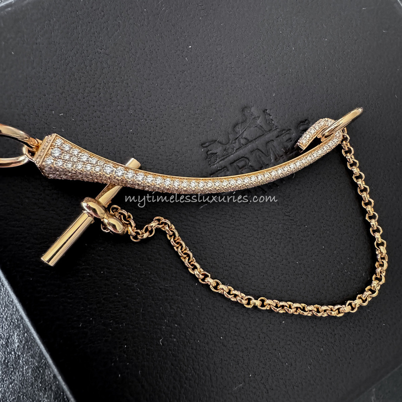 (HERMES)Clou de forge bracelet HERMES 2024 Clou de Forge Pave Bracelet RG Diamonds *New