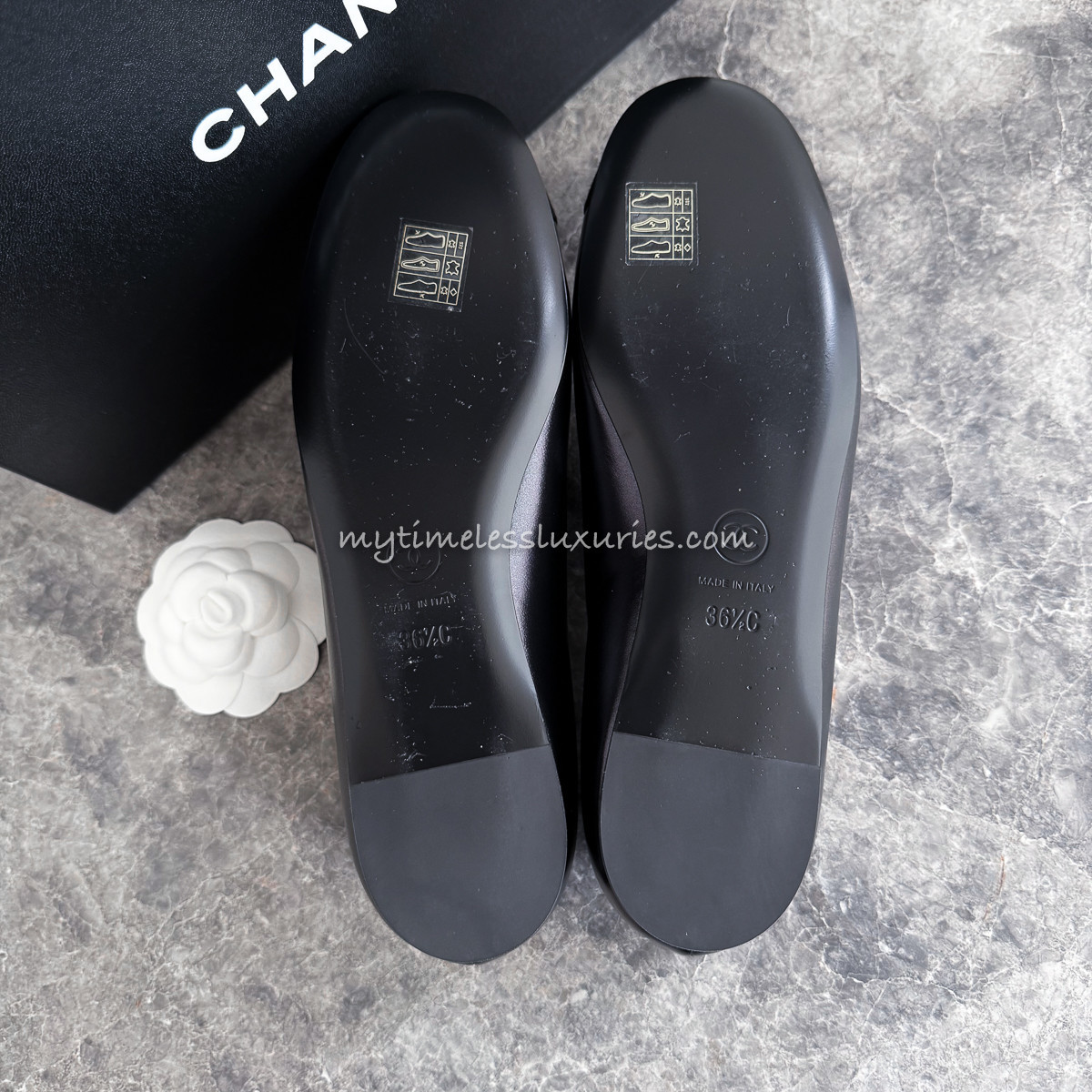 CHANEL 24S Mary Jane Flats with Pearls 36.5 *New - Timeless Luxuries