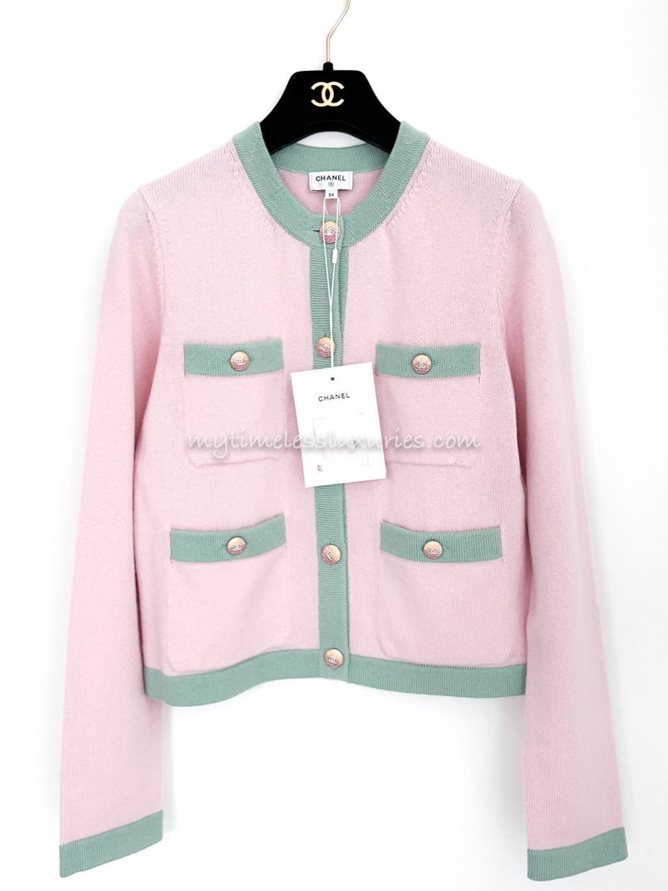 CHANEL ピンク カーディガン 34 Chanel Cardigan Size 34 FR: Pink Knitwear