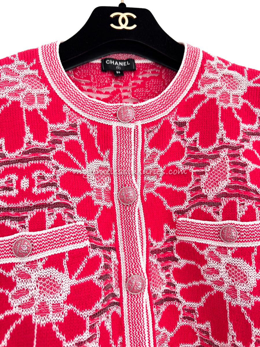 CHANEL 20P CC Camélia Flower Cardigan 36 - Timeless Luxuries