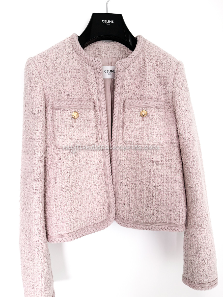 CELINE Tweed Jacket Blush Pink *New - Timeless Luxuries